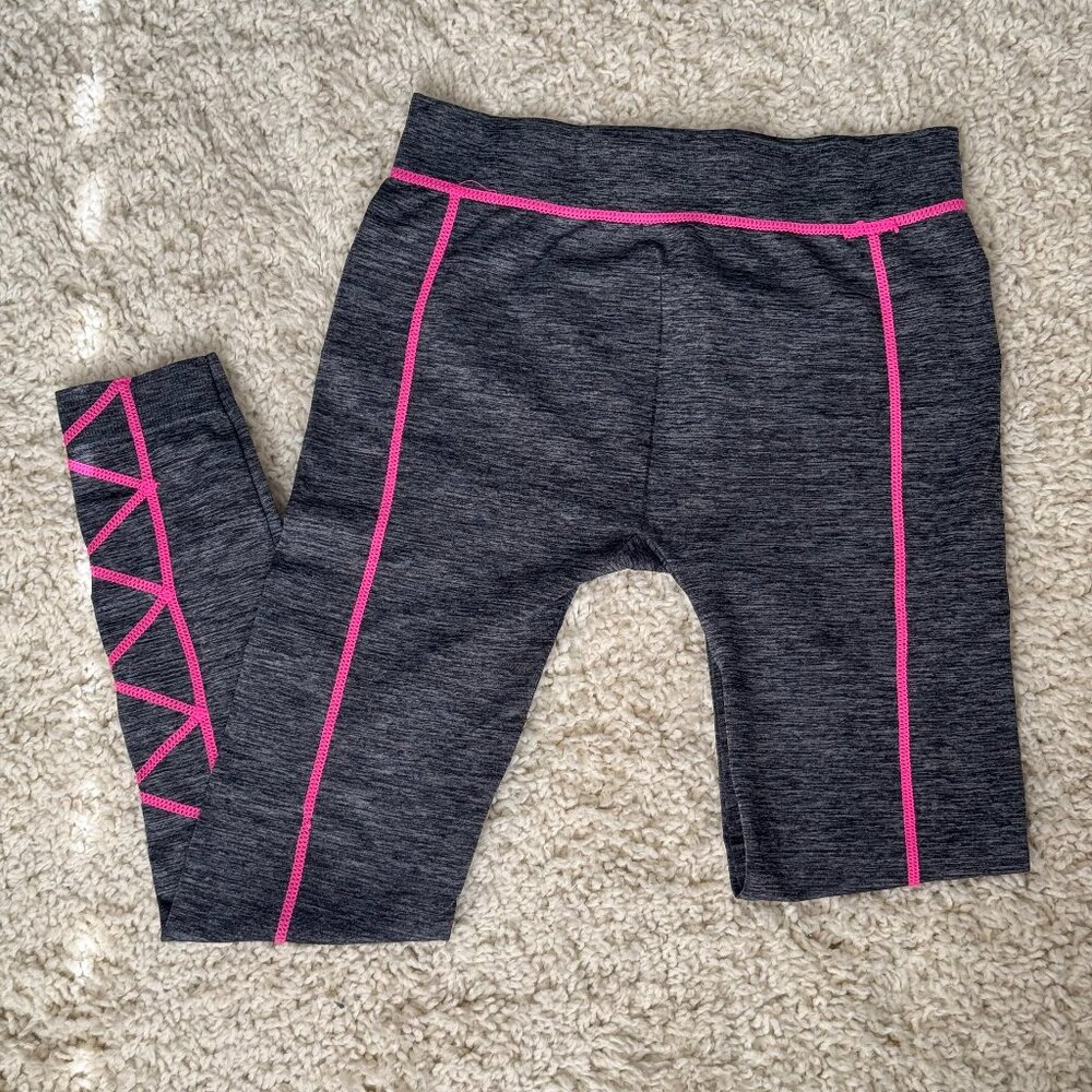 Pink and Gray Soho Sport Girls Leggings Size 10/12